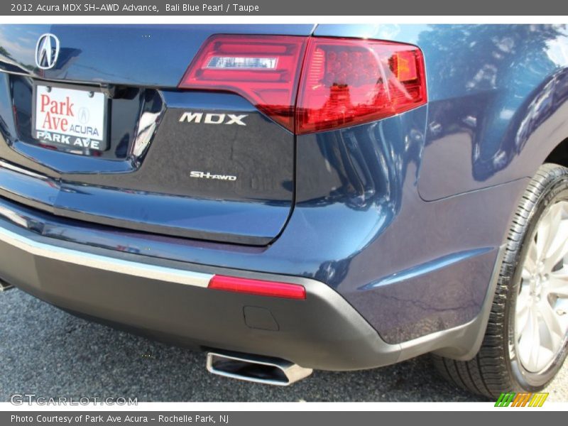Bali Blue Pearl / Taupe 2012 Acura MDX SH-AWD Advance