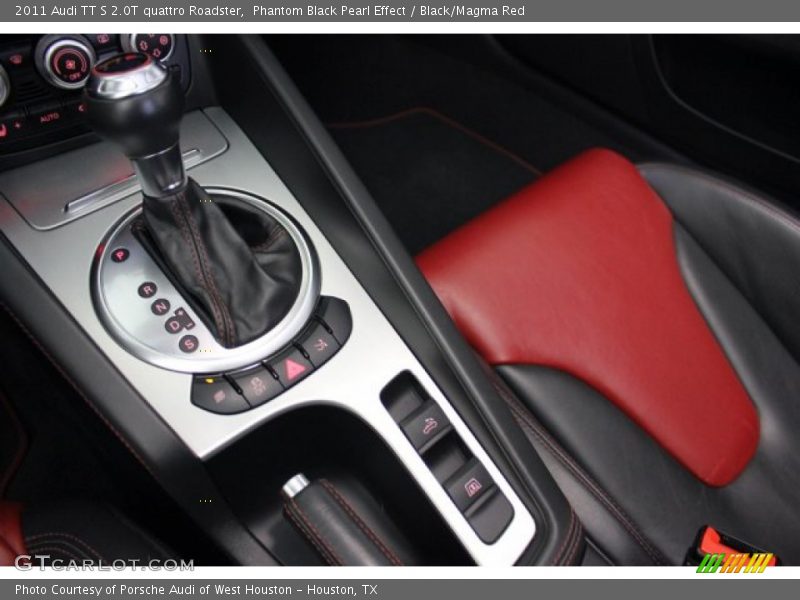 Phantom Black Pearl Effect / Black/Magma Red 2011 Audi TT S 2.0T quattro Roadster