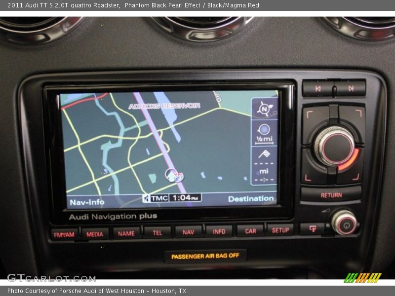 Phantom Black Pearl Effect / Black/Magma Red 2011 Audi TT S 2.0T quattro Roadster