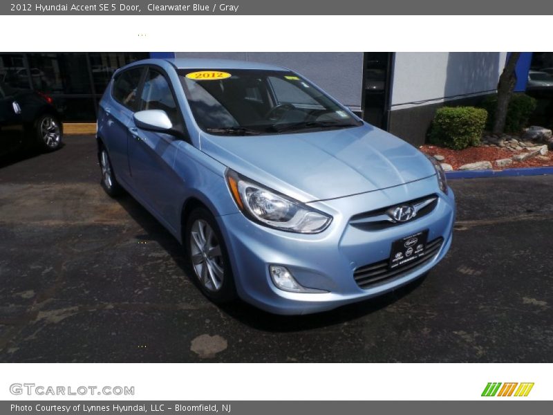 Clearwater Blue / Gray 2012 Hyundai Accent SE 5 Door