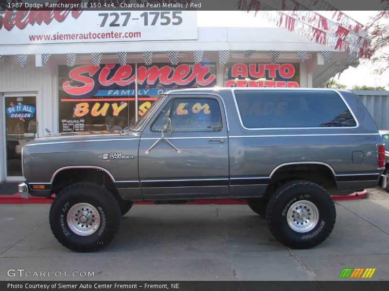 Charcoal Pearl Metallic / Red 1987 Dodge Ramcharger LE 150 4x4