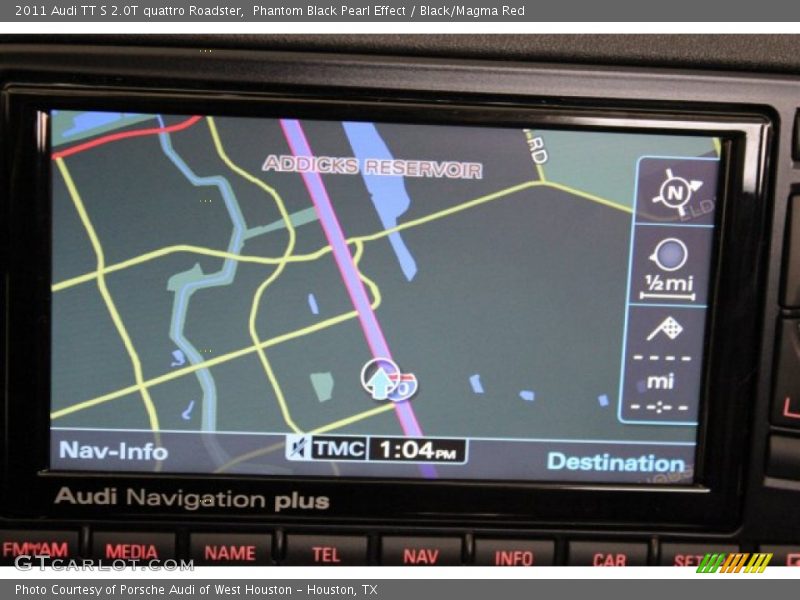 Phantom Black Pearl Effect / Black/Magma Red 2011 Audi TT S 2.0T quattro Roadster