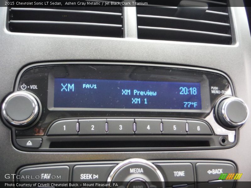 Ashen Gray Metallic / Jet Black/Dark Titanium 2015 Chevrolet Sonic LT Sedan