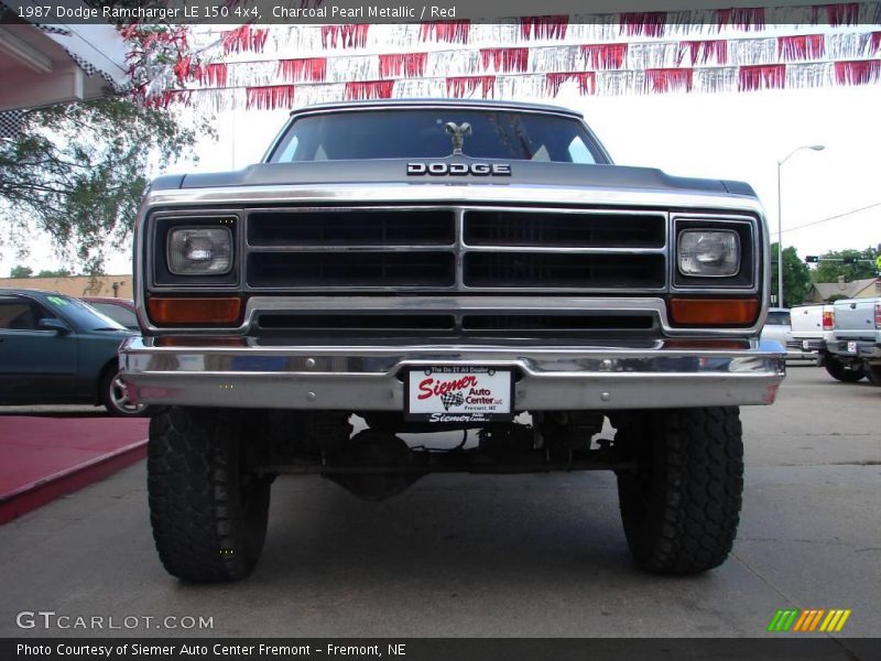 Charcoal Pearl Metallic / Red 1987 Dodge Ramcharger LE 150 4x4