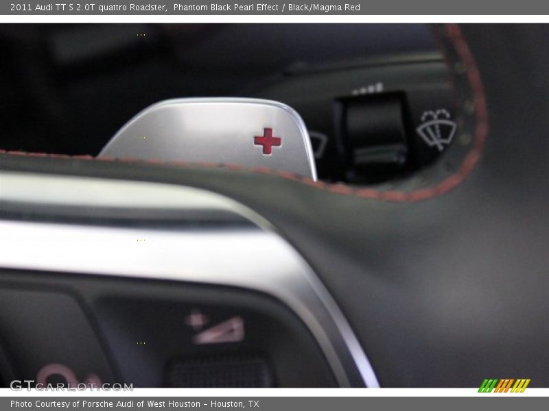 Phantom Black Pearl Effect / Black/Magma Red 2011 Audi TT S 2.0T quattro Roadster