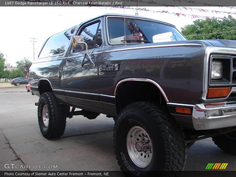 Charcoal Pearl Metallic / Red 1987 Dodge Ramcharger LE 150 4x4