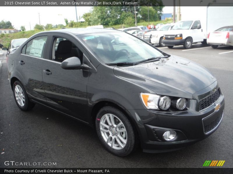 Ashen Gray Metallic / Jet Black/Dark Titanium 2015 Chevrolet Sonic LT Sedan