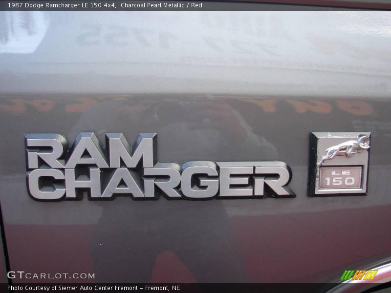 Charcoal Pearl Metallic / Red 1987 Dodge Ramcharger LE 150 4x4