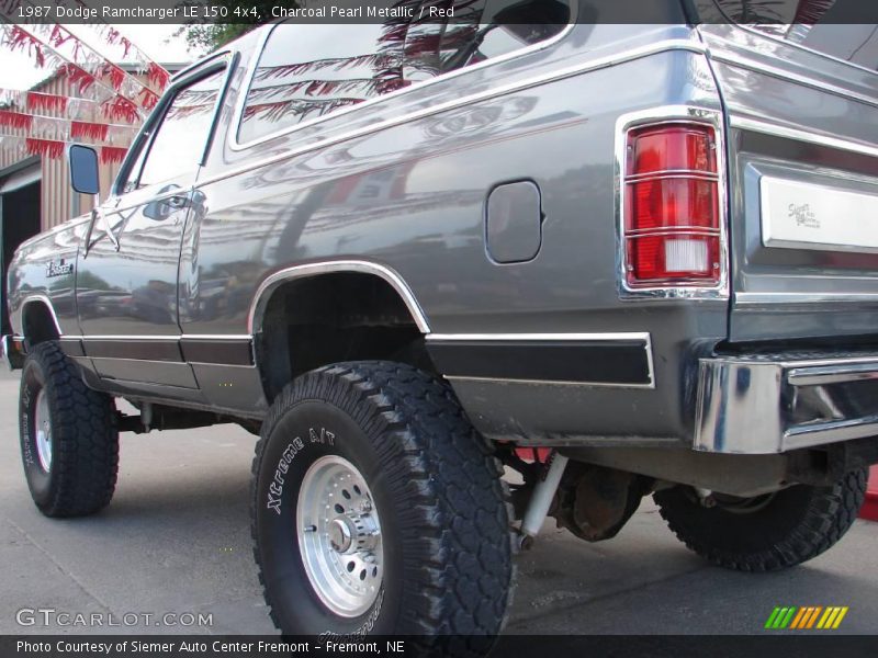 Charcoal Pearl Metallic / Red 1987 Dodge Ramcharger LE 150 4x4