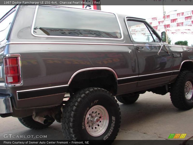 Charcoal Pearl Metallic / Red 1987 Dodge Ramcharger LE 150 4x4