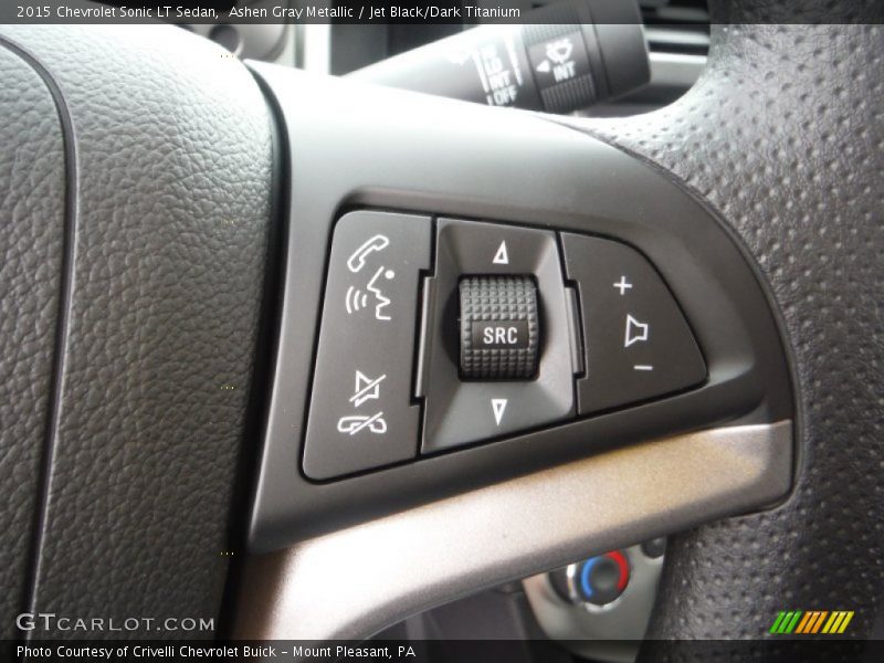 Ashen Gray Metallic / Jet Black/Dark Titanium 2015 Chevrolet Sonic LT Sedan