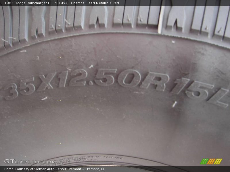 Charcoal Pearl Metallic / Red 1987 Dodge Ramcharger LE 150 4x4