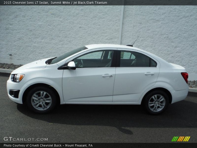 Summit White / Jet Black/Dark Titanium 2015 Chevrolet Sonic LT Sedan