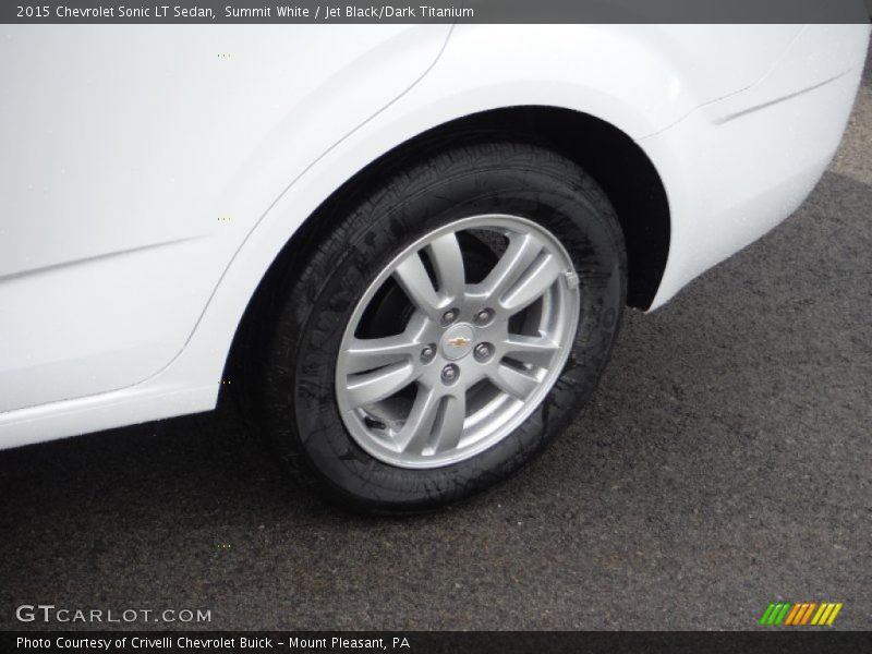 Summit White / Jet Black/Dark Titanium 2015 Chevrolet Sonic LT Sedan
