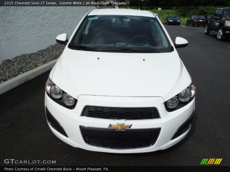 Summit White / Jet Black/Dark Titanium 2015 Chevrolet Sonic LT Sedan