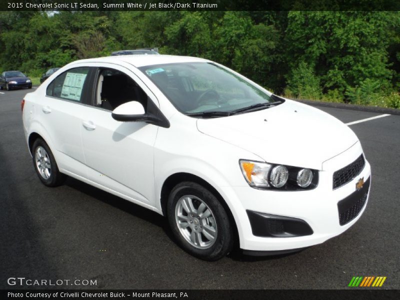 Summit White / Jet Black/Dark Titanium 2015 Chevrolet Sonic LT Sedan
