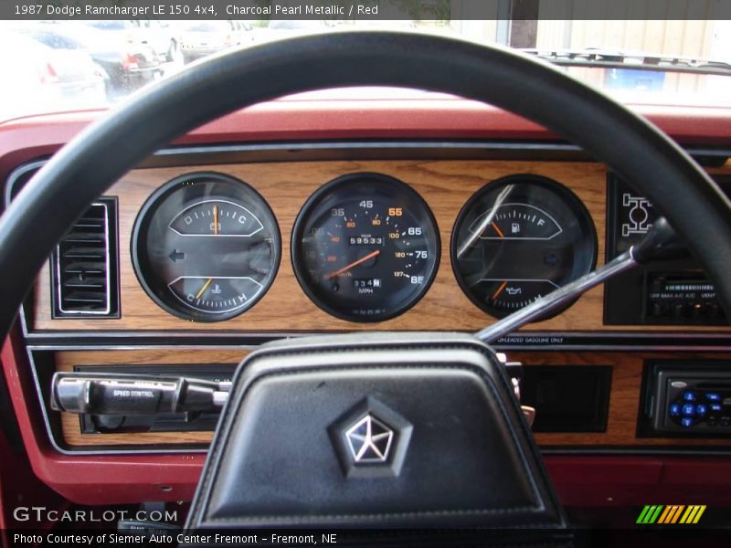 Charcoal Pearl Metallic / Red 1987 Dodge Ramcharger LE 150 4x4
