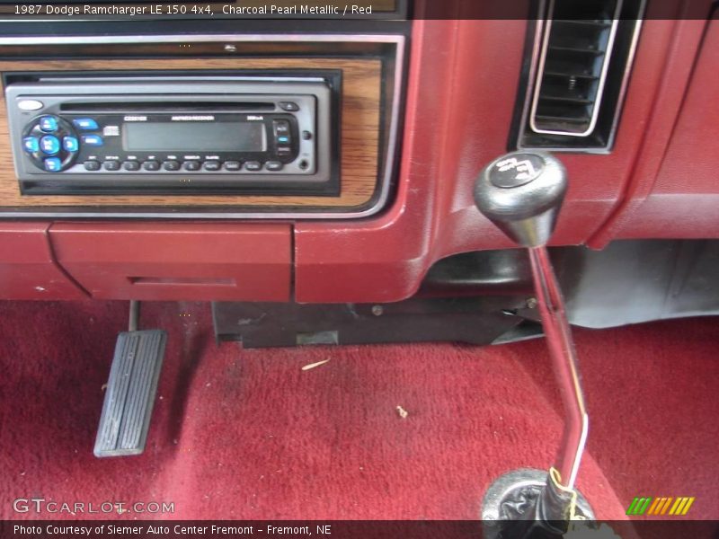 Charcoal Pearl Metallic / Red 1987 Dodge Ramcharger LE 150 4x4