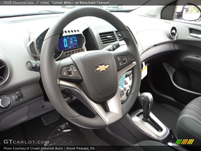 Summit White / Jet Black/Dark Titanium 2015 Chevrolet Sonic LT Sedan