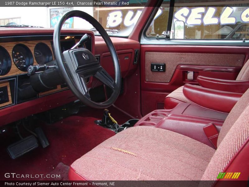 Charcoal Pearl Metallic / Red 1987 Dodge Ramcharger LE 150 4x4