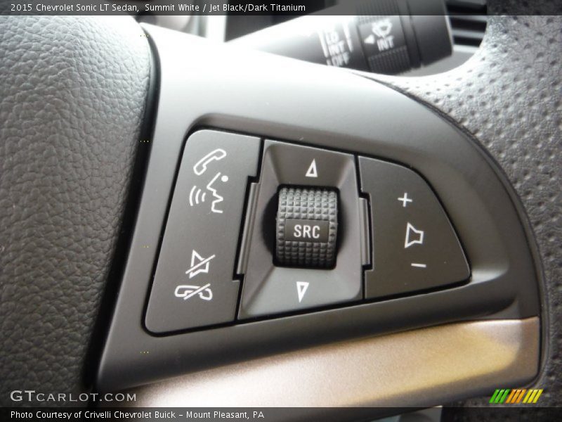 Summit White / Jet Black/Dark Titanium 2015 Chevrolet Sonic LT Sedan
