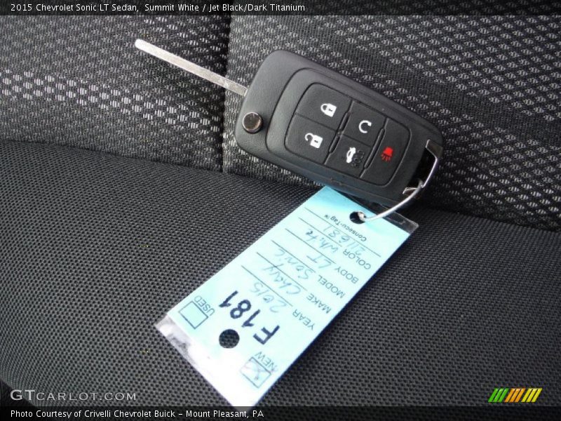Summit White / Jet Black/Dark Titanium 2015 Chevrolet Sonic LT Sedan