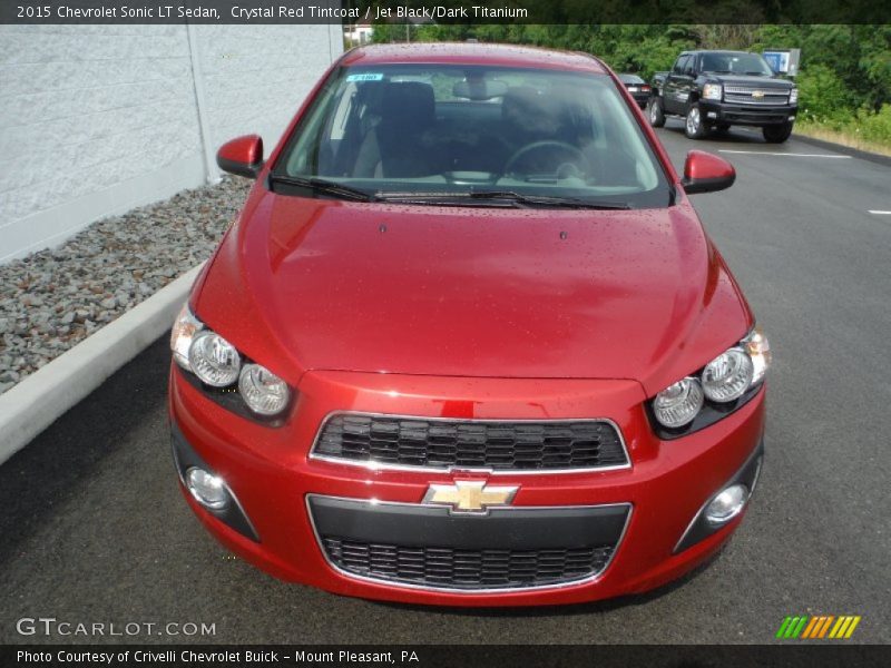 Crystal Red Tintcoat / Jet Black/Dark Titanium 2015 Chevrolet Sonic LT Sedan
