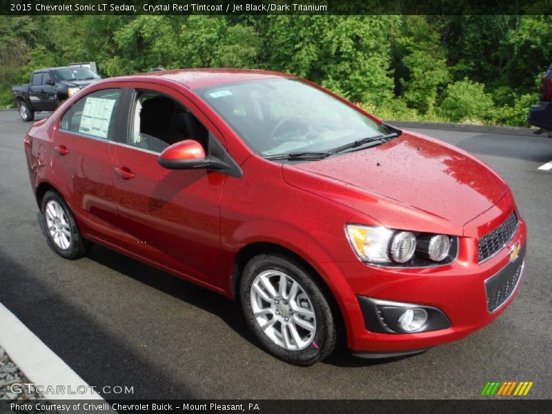 Crystal Red Tintcoat / Jet Black/Dark Titanium 2015 Chevrolet Sonic LT Sedan