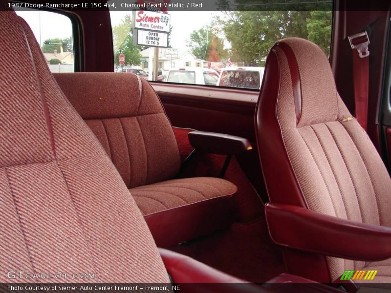 Charcoal Pearl Metallic / Red 1987 Dodge Ramcharger LE 150 4x4