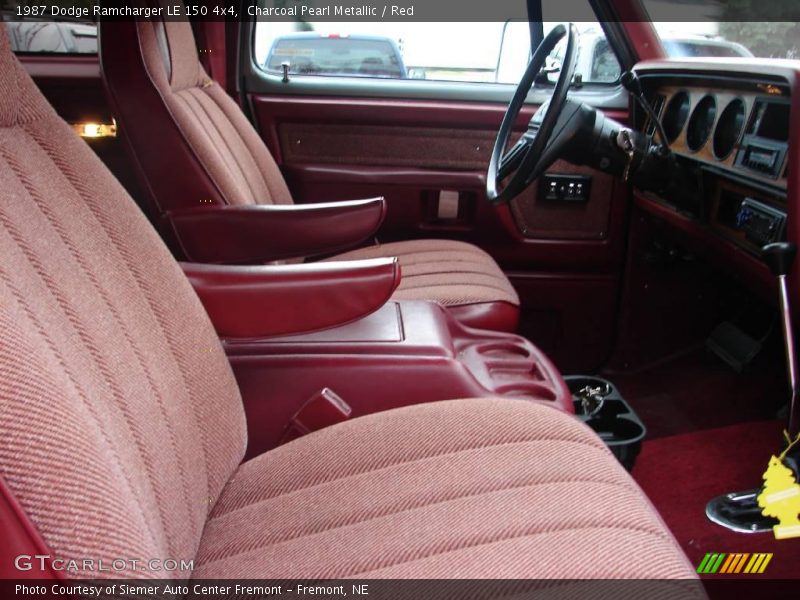 Charcoal Pearl Metallic / Red 1987 Dodge Ramcharger LE 150 4x4