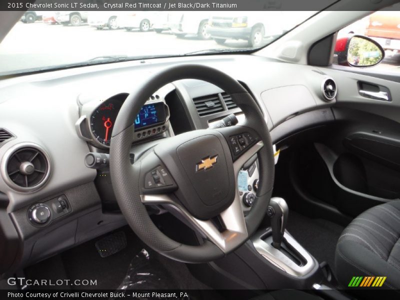 Crystal Red Tintcoat / Jet Black/Dark Titanium 2015 Chevrolet Sonic LT Sedan