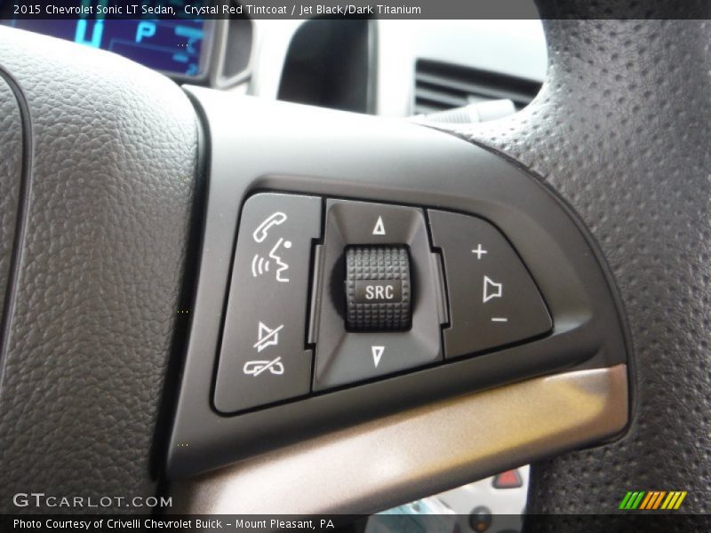 Crystal Red Tintcoat / Jet Black/Dark Titanium 2015 Chevrolet Sonic LT Sedan