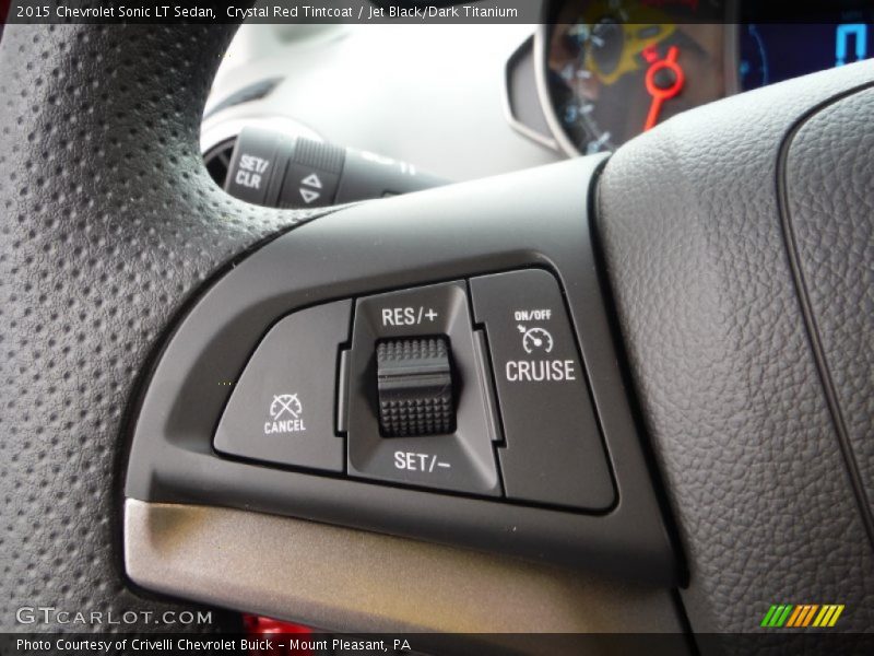 Crystal Red Tintcoat / Jet Black/Dark Titanium 2015 Chevrolet Sonic LT Sedan
