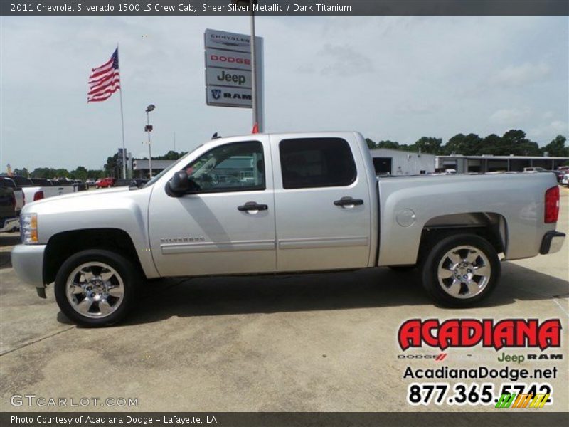 Sheer Silver Metallic / Dark Titanium 2011 Chevrolet Silverado 1500 LS Crew Cab