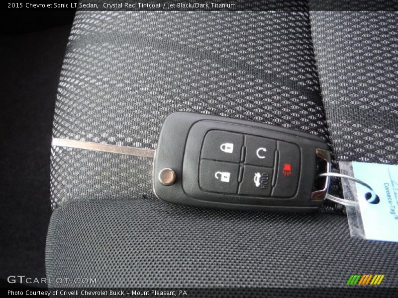 Crystal Red Tintcoat / Jet Black/Dark Titanium 2015 Chevrolet Sonic LT Sedan