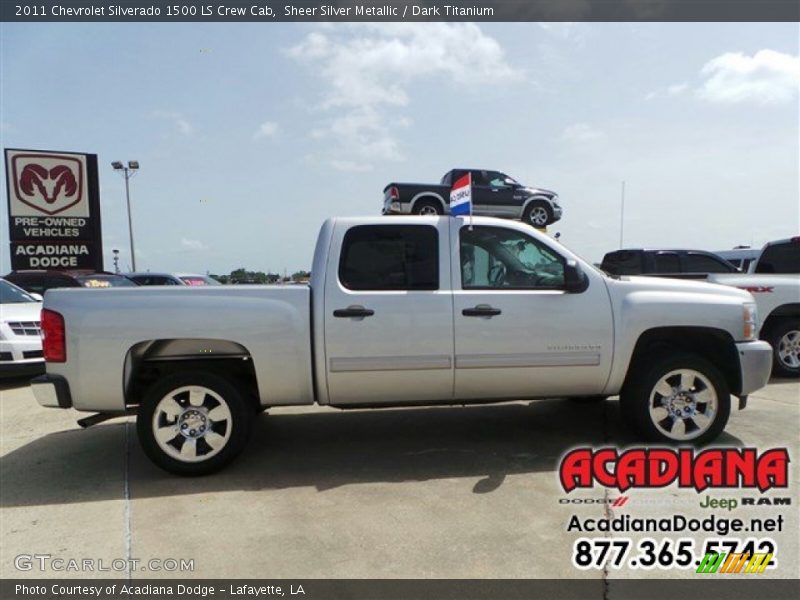 Sheer Silver Metallic / Dark Titanium 2011 Chevrolet Silverado 1500 LS Crew Cab