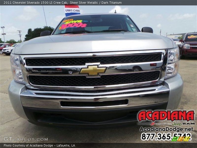 Sheer Silver Metallic / Dark Titanium 2011 Chevrolet Silverado 1500 LS Crew Cab