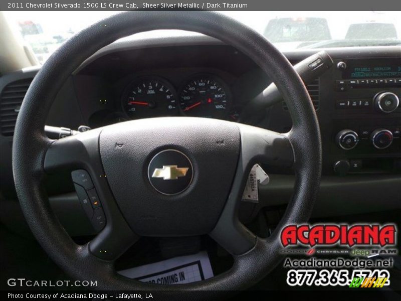 Sheer Silver Metallic / Dark Titanium 2011 Chevrolet Silverado 1500 LS Crew Cab
