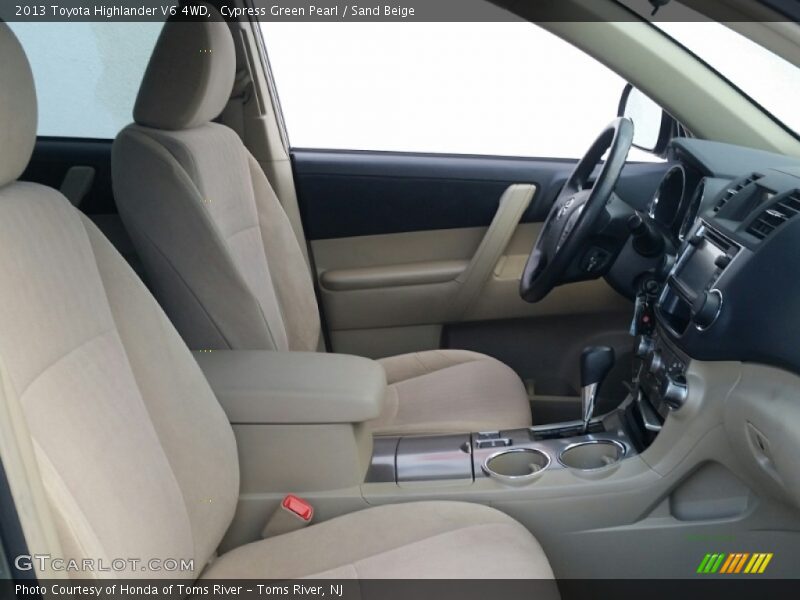 Cypress Green Pearl / Sand Beige 2013 Toyota Highlander V6 4WD