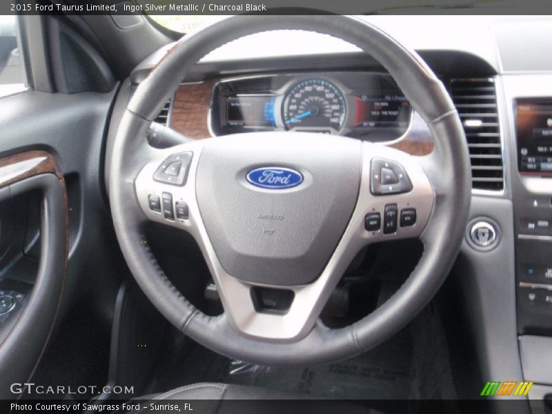 Ingot Silver Metallic / Charcoal Black 2015 Ford Taurus Limited