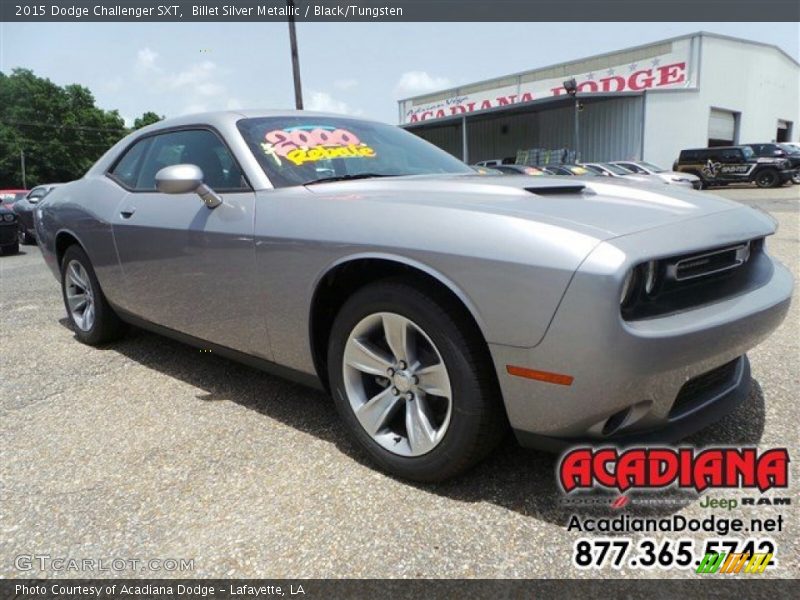 Billet Silver Metallic / Black/Tungsten 2015 Dodge Challenger SXT