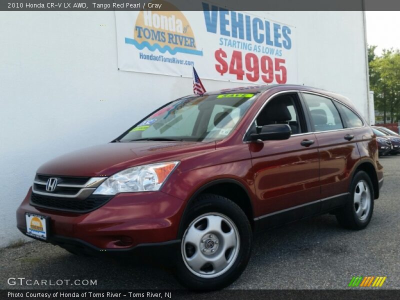 Tango Red Pearl / Gray 2010 Honda CR-V LX AWD