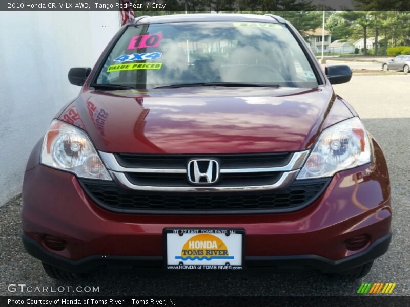 Tango Red Pearl / Gray 2010 Honda CR-V LX AWD