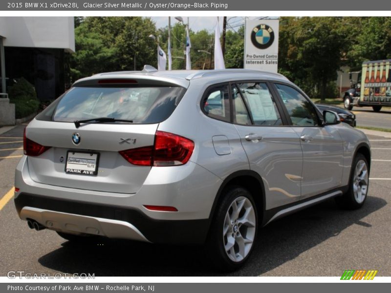 Glacier Silver Metallic / Oyster/Orange-Black Piping 2015 BMW X1 xDrive28i