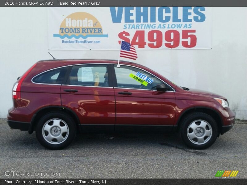 Tango Red Pearl / Gray 2010 Honda CR-V LX AWD
