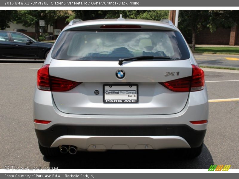 Glacier Silver Metallic / Oyster/Orange-Black Piping 2015 BMW X1 xDrive28i