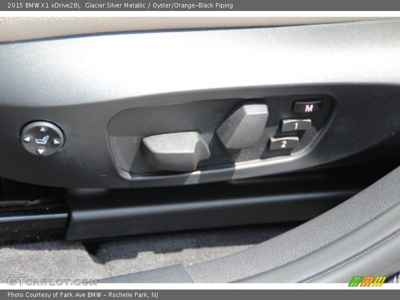 Glacier Silver Metallic / Oyster/Orange-Black Piping 2015 BMW X1 xDrive28i