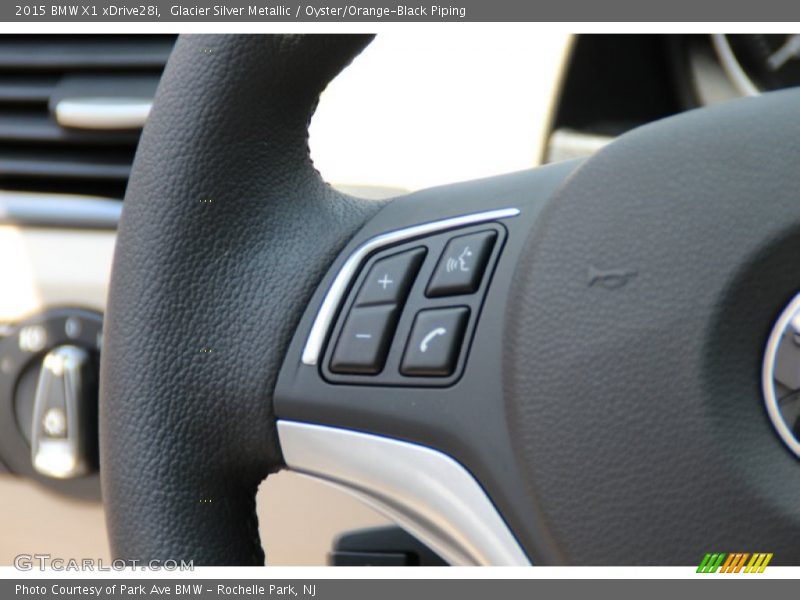 Glacier Silver Metallic / Oyster/Orange-Black Piping 2015 BMW X1 xDrive28i