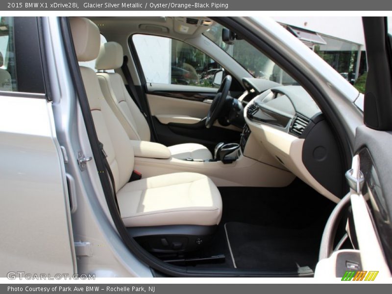 Glacier Silver Metallic / Oyster/Orange-Black Piping 2015 BMW X1 xDrive28i