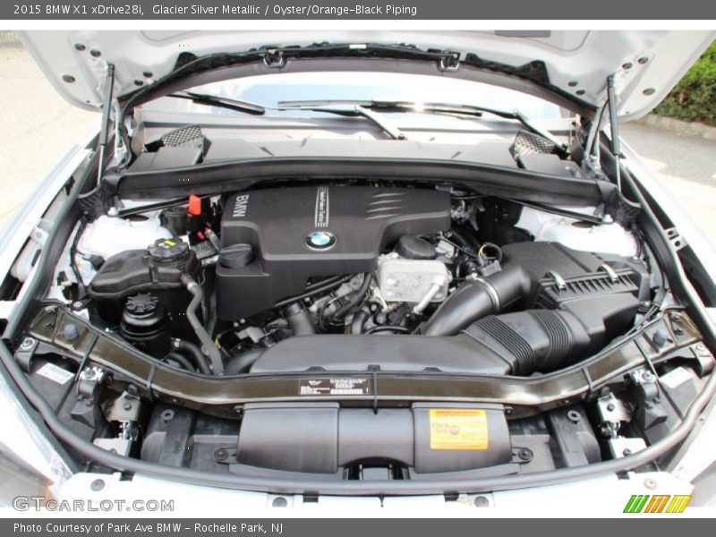 Glacier Silver Metallic / Oyster/Orange-Black Piping 2015 BMW X1 xDrive28i